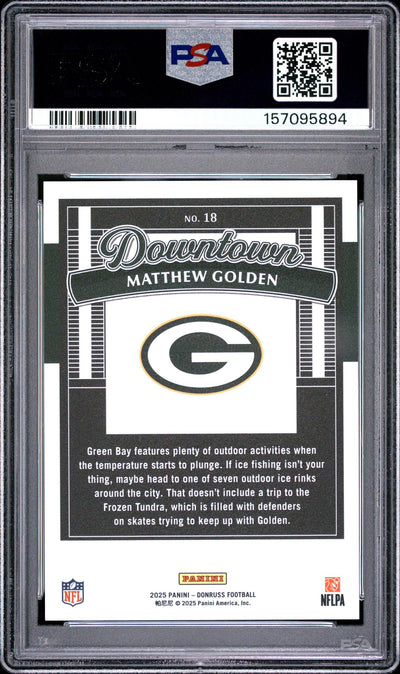 2025 Panini Donruss Downtown Matthew Golden #18 PSA 10