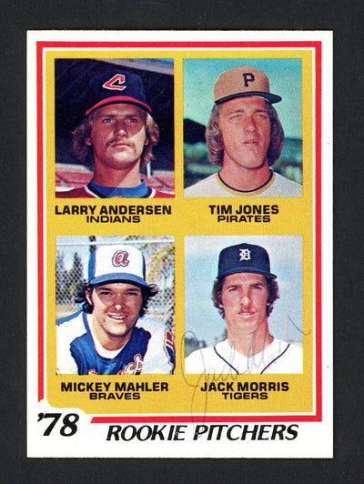 Jack Morris Autographed 1978 Topps Rookie Card #703 Detroit Tigers SKU #161603