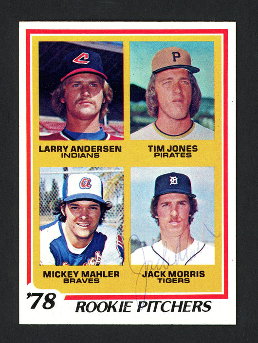 Jack Morris Autographed 1978 Topps Rookie Card #703 Detroit Tigers SKU #161603