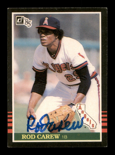 Rod Carew Autographed 1985 Donruss Card #85 California Angels SKU #186674