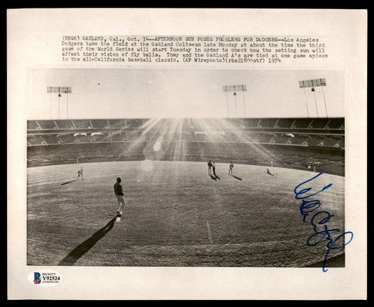 Willie Crawford Autographed AP 8" x 10" Photo Los Angeles Dodgers Beckett BAS #Y92524