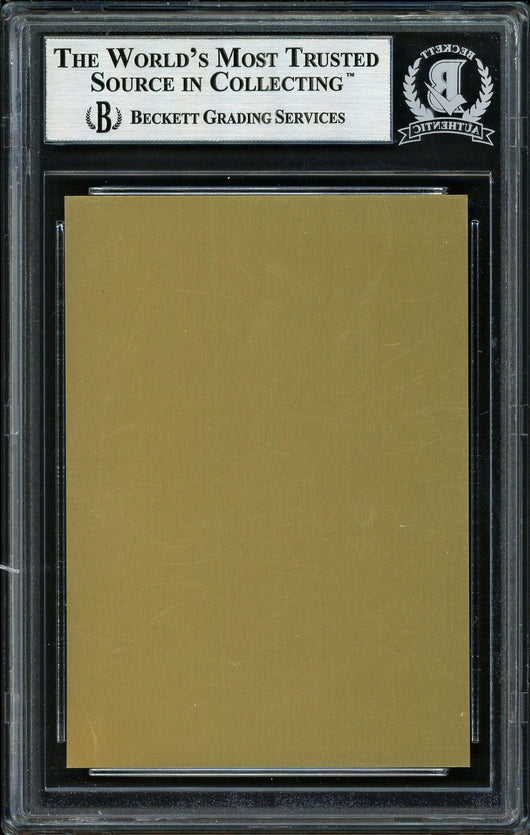 Al Barlick Autographed 1989 Metallic HOF Plaque Card Umpire Beckett BAS #12516380
