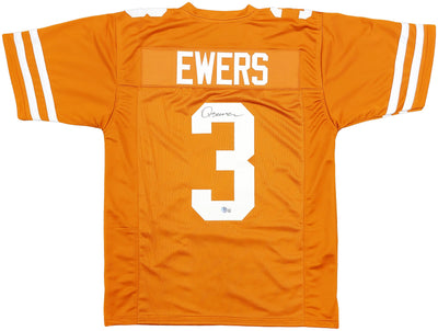 Texas Longhorns Quinn Ewers Autographed Orange Jersey Beckett BAS QR Stock #201711