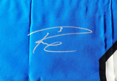 Russell Wilson Autographed Framed 12th Man Flag Seattle Seahawks RW Holo Stock #200935