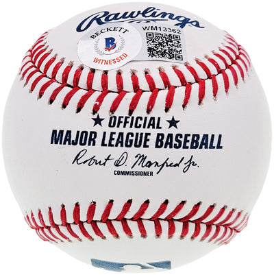 Manny Ramirez Autographed Official MLB Baseball Boston Red Sox "04 MVP WS" Beckett BAS QR #WM13362