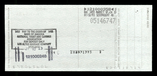 Willie McCovey Autographed 2.75x6 Check San Francisco Giants 1434 SKU #201489