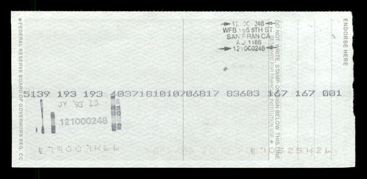 Willie McCovey Autographed 2.75x6 Check San Francisco Giants 1429 SKU #201494