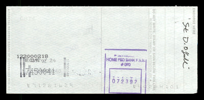 Willie McCovey Autographed 2.75x6 Check San Francisco Giants 1180 SKU #201504
