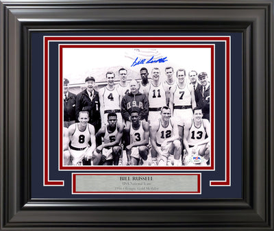 Bill Russell Autographed Framed 8x10 Photo Team USA Basketball 1956 Olympics Beckett BAS #AI45321