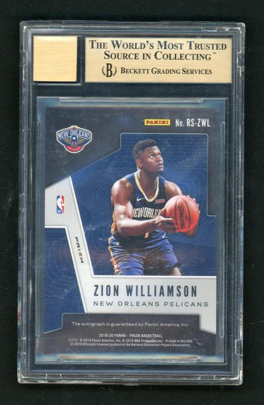 2019 Panini Prizm Rookie Signatures Silver Prizm Zion Williamson #RS-ZWL BGS 9.5 0011817966