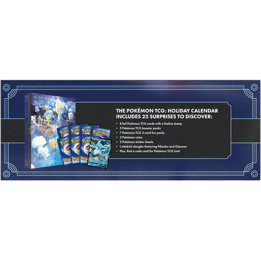 Pokemon Trading Card Game: Holiday Advent Calendar 2023 - 25 Days of Suprises - Includes Stamped Promo Cards, Packs & More!