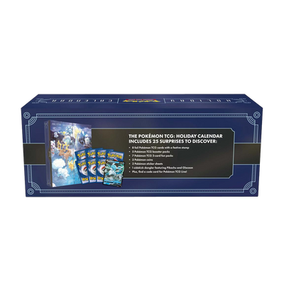 Pokemon Trading Card Game: Holiday Advent Calendar 2023 - 25 Days of Suprises - Includes Stamped Promo Cards, Packs & More!