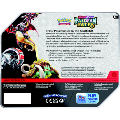 Pokémon TCG: Scarlet & Violet - Paldean Fates - Tins