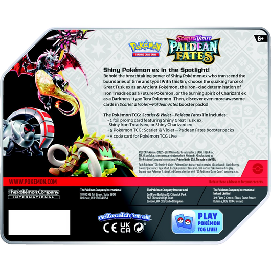 Pokémon TCG: Scarlet & Violet - Paldean Fates - Tins