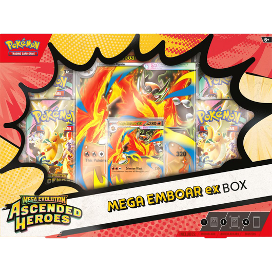 Ascended Heroes Mega ex Box (Mega Meganium, Emboar, or Feraligatr)