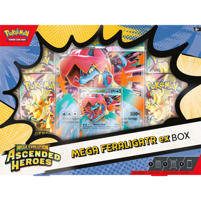 Ascended Heroes Mega ex Box (Mega Meganium, Emboar, or Feraligatr)