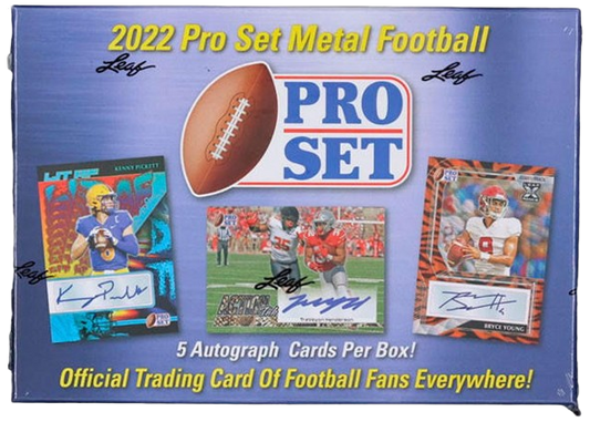 2022 Leaf Pro Set Metal Football Hobby Box