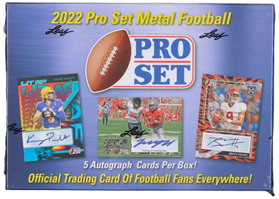 2022 Leaf Pro Set Metal Football Hobby Box