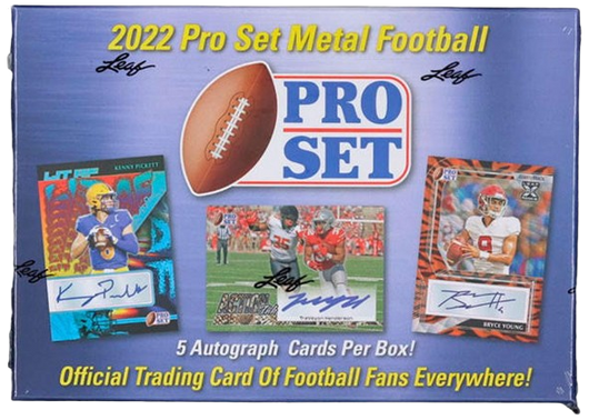 2022 Leaf Pro Set Metal Football Hobby Box