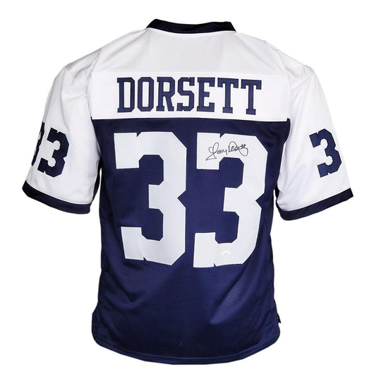 Tony Dorsett Signed Dallas Thanksgiving Football Jersey (Beckett)