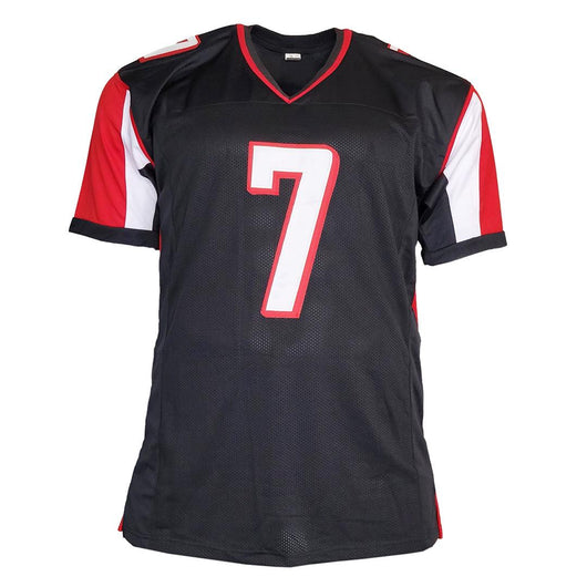 Michael Vick Signed Atlanta Black Football Jersey Shadow Numbers (Beckett)