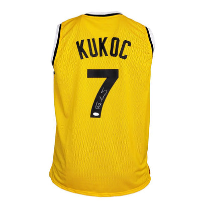 Toni Kukoc Signed Yellow Basketball Jersey (JSA)