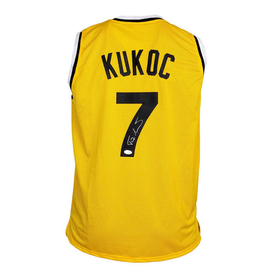 Toni Kukoc Signed Yellow Basketball Jersey (JSA)