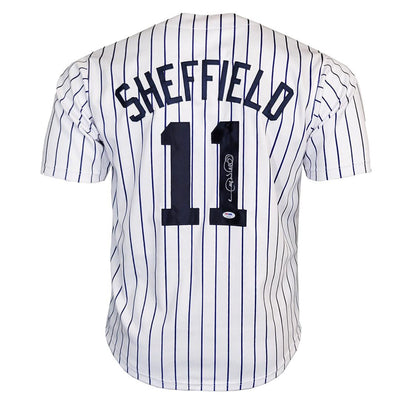 Gary Sheffield Signed New York Pinstripe Baseball Jersey (PSA)