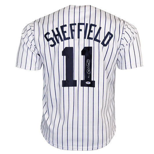 Gary Sheffield Signed New York Pinstripe Baseball Jersey (PSA)