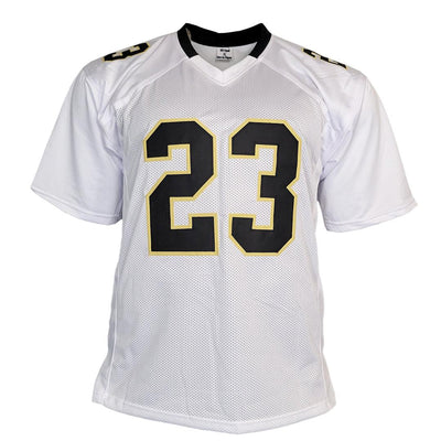 Pierre Thomas Signed New Orleans White Football Jersey (JSA)