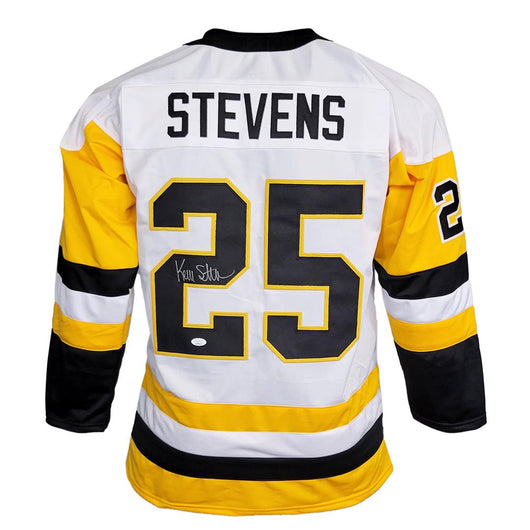 Kevin Stevens Signed Pittsburgh White Hockey Jersey (JSA)