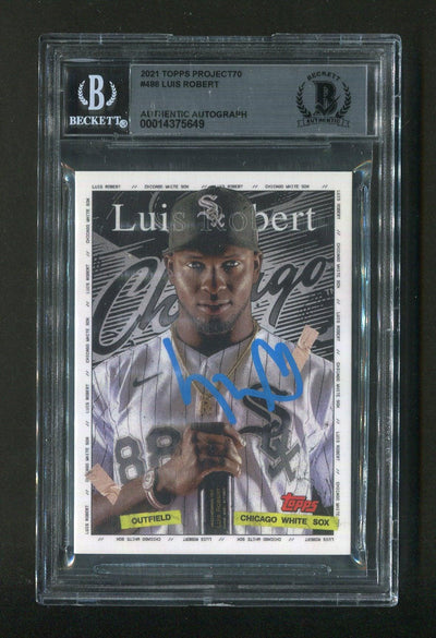 2021 Luis Robert BGS 10 Autograph Topps Project70 #486 Signed Rookie Baseball Card