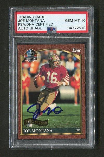 2000 Joe Montana PSA/DNA Authentic Autograph Hall of Fame Signed Football Card