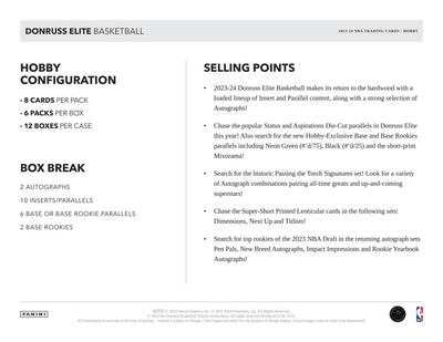 2023-24 Panini Donruss Elite Basketball Hobby Box
