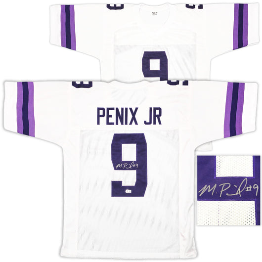 Washington Huskies Michael Penix Jr. Autographed White Jersey Beckett Witness QR