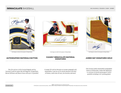2023 Panini Immaculate Baseball Hobby Box