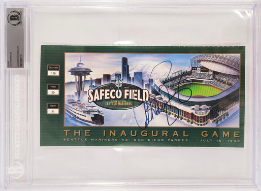 Alex Rodriguez Autographed July 15th, 1999 Ticket Seattle Mariners First Game in Safeco Field Beckett BAS #16341137