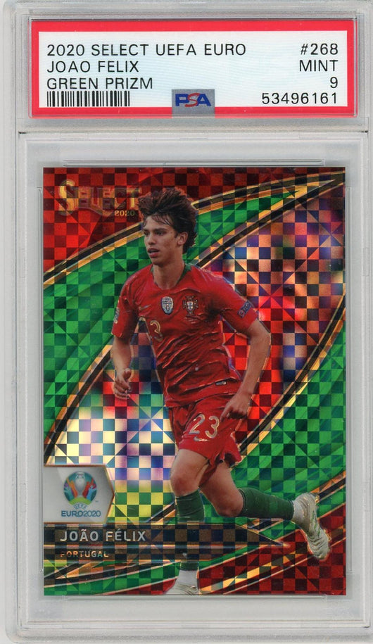 2020 Panini Select UEFA Euro Green Prizm Joao Felix #268 Field Level /5 PSA 9