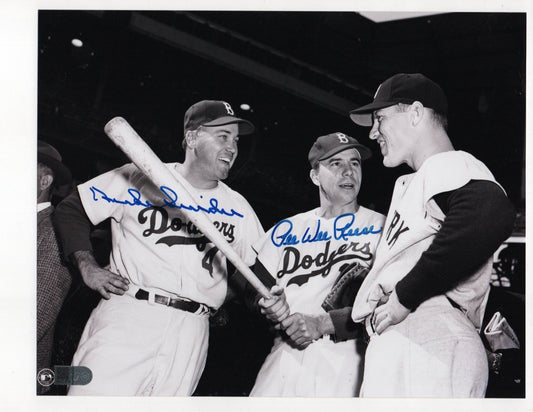 Duke Snider & Pee Wee Reese Signed 8x10 Photo (AIV AA23954)
