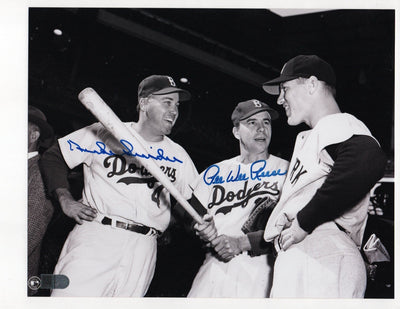 Duke Snider & Pee Wee Reese Signed 8x10 Photo (AIV AA23954)