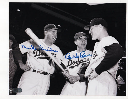 Duke Snider & Pee Wee Reese Signed 8x10 Photo (AIV AA23954)