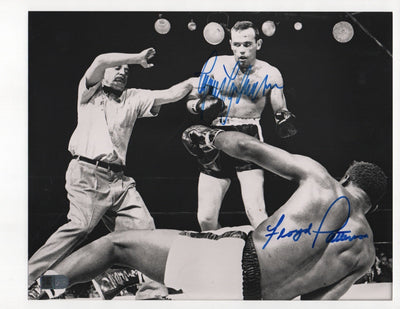 Floyd Patterson & Ingemar Johansson Dual Signed 8x10 Photo (AIV AA23959)