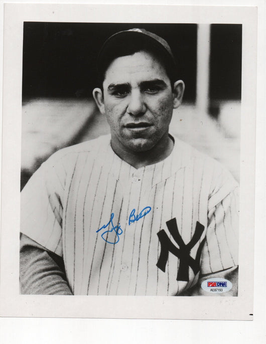 Yogi Berra Signed 8x10 Photo (PSA AE87193)