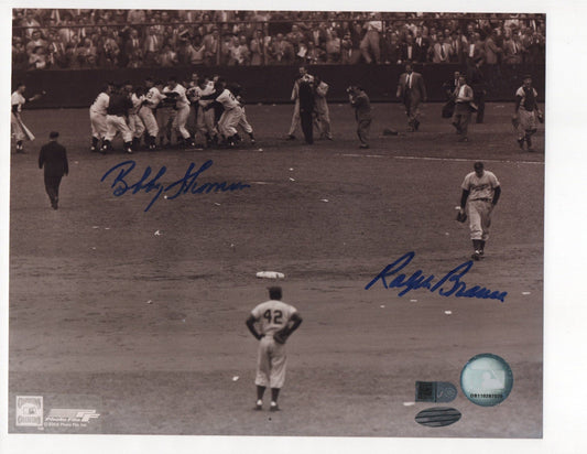 Bobby Thomson & Ralph Branca Signed 8x10 Photo (AIV AA24130)