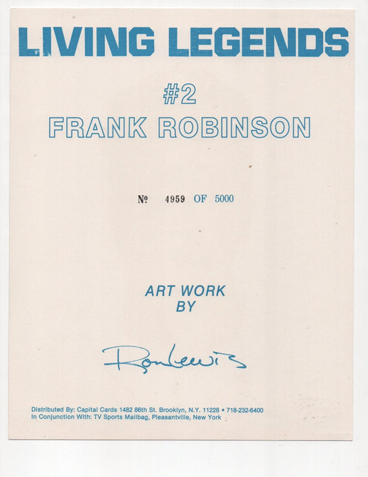 Frank Robinson Signed Living Legends #4959 of 5000 8x10 Photo (AIV AA24140)