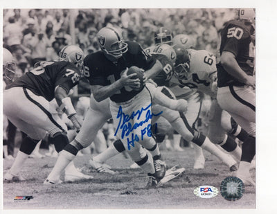 George Blanda Signed Signature and HOF 81 Inscription Inscription 8x10 Photo (PSA AK34611)