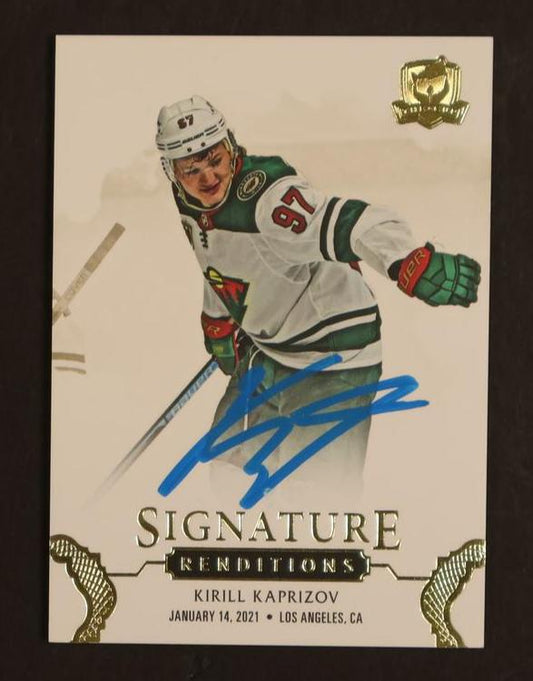 2020 Upper Deck The Cup #SR-KK Kirill Kaprizov Signature Renditions Auto RC