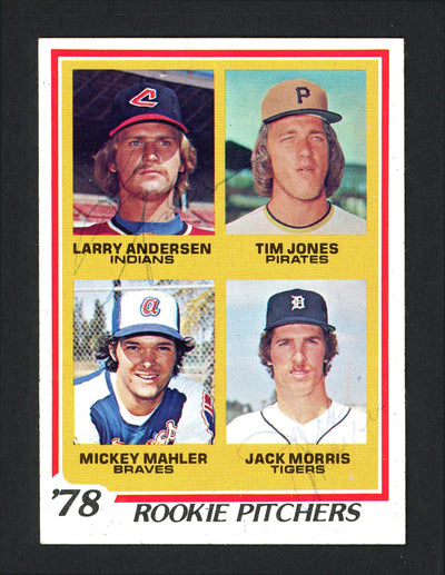 Jack Morris Autographed 1978 Topps Rookie Card #703 Detroit Tigers SKU #161607