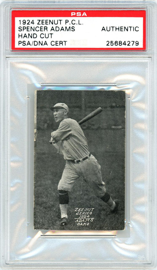 Spencer Adams Autographed 1924 Zeenut Pacific Coast League Card PSA/DNA #25684279