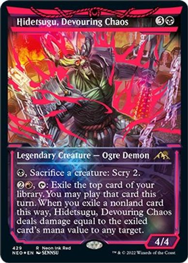 Hidetsugu, Devouring Chaos (Neon Red) (429) [Kamigawa: Neon Dynasty]